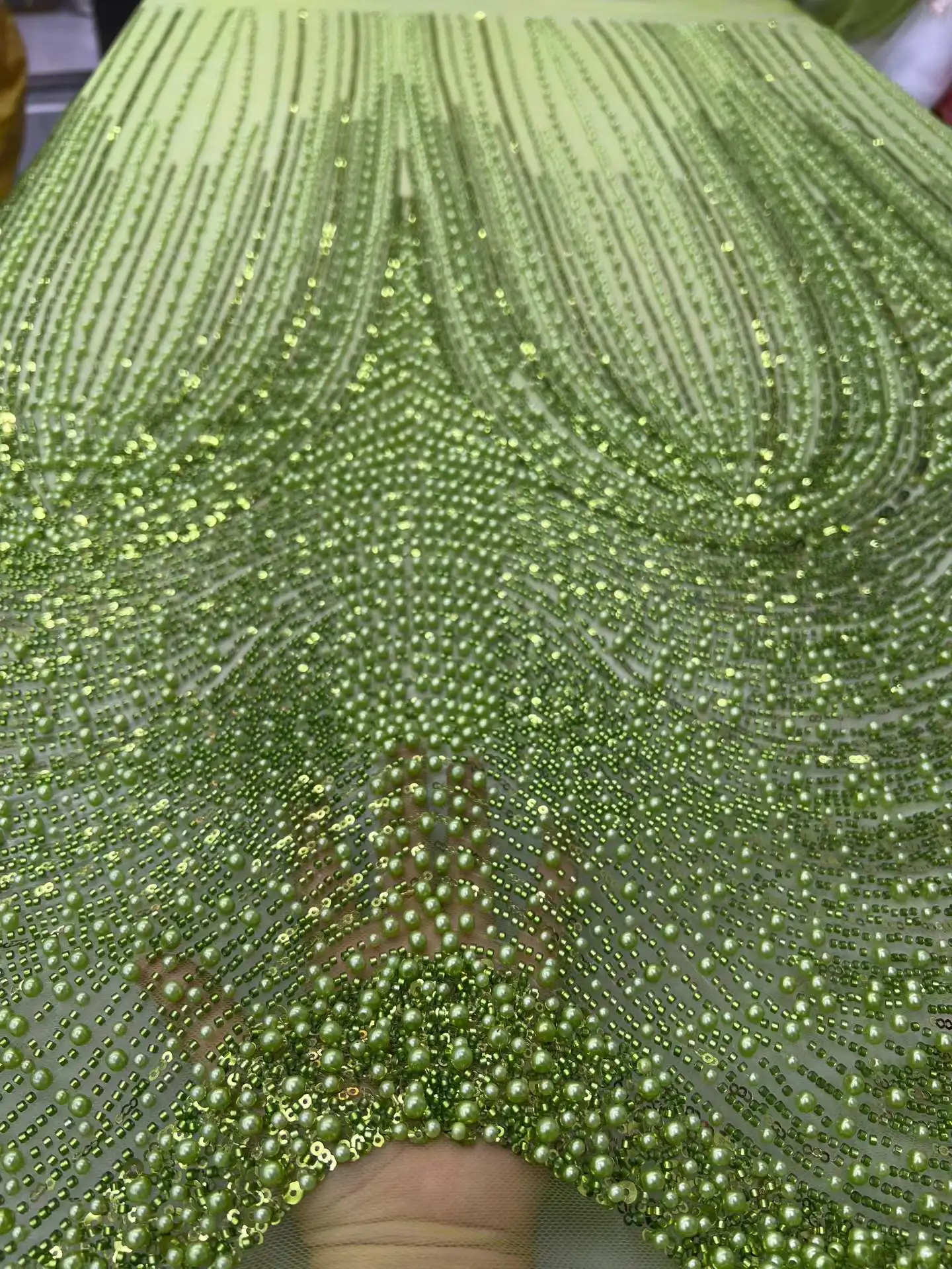2026 Luxury African French Lace Fabric with Sequins Beads Green Lace Fabric High Quality Nigeria For Wedding Dress Material
2026 Luxury African French Lace Fabric with Sequins Beads Green Lace Fabric High Quality Nigeria For Wedding Dress Material