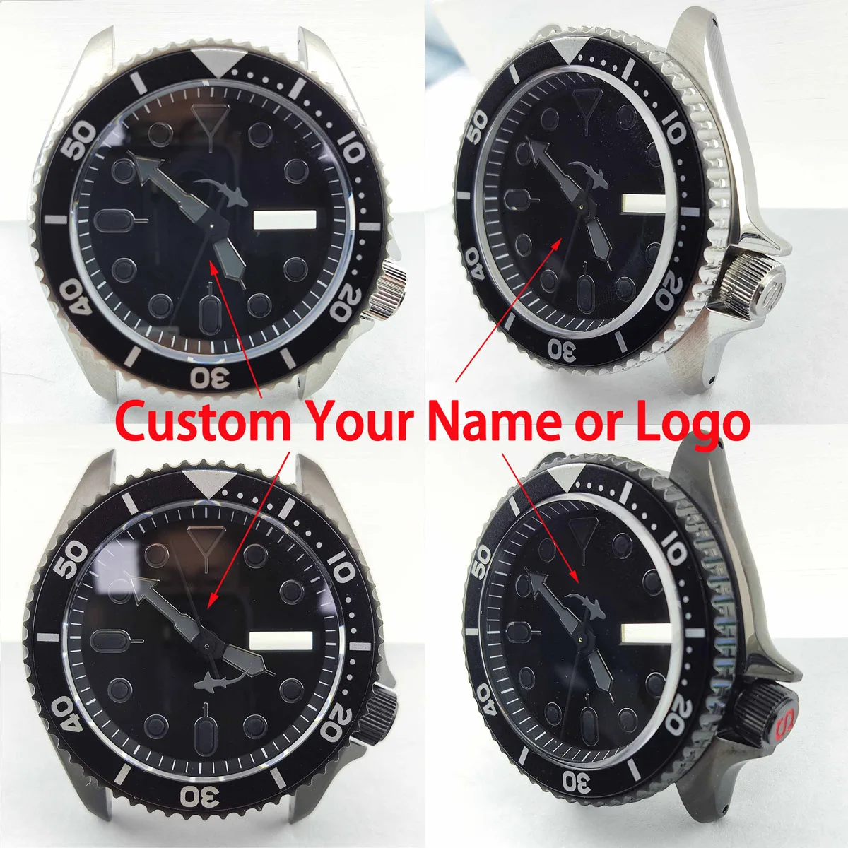 41.5mm nh35 case custom logo nh36 case NH35 watch case nh35 movement with bezel sapphire glass diving watch accessories parts
41.5mm nh35 case custom logo nh36 case NH35 watch case nh35 movement with bezel sapphire glass diving watch accessories parts