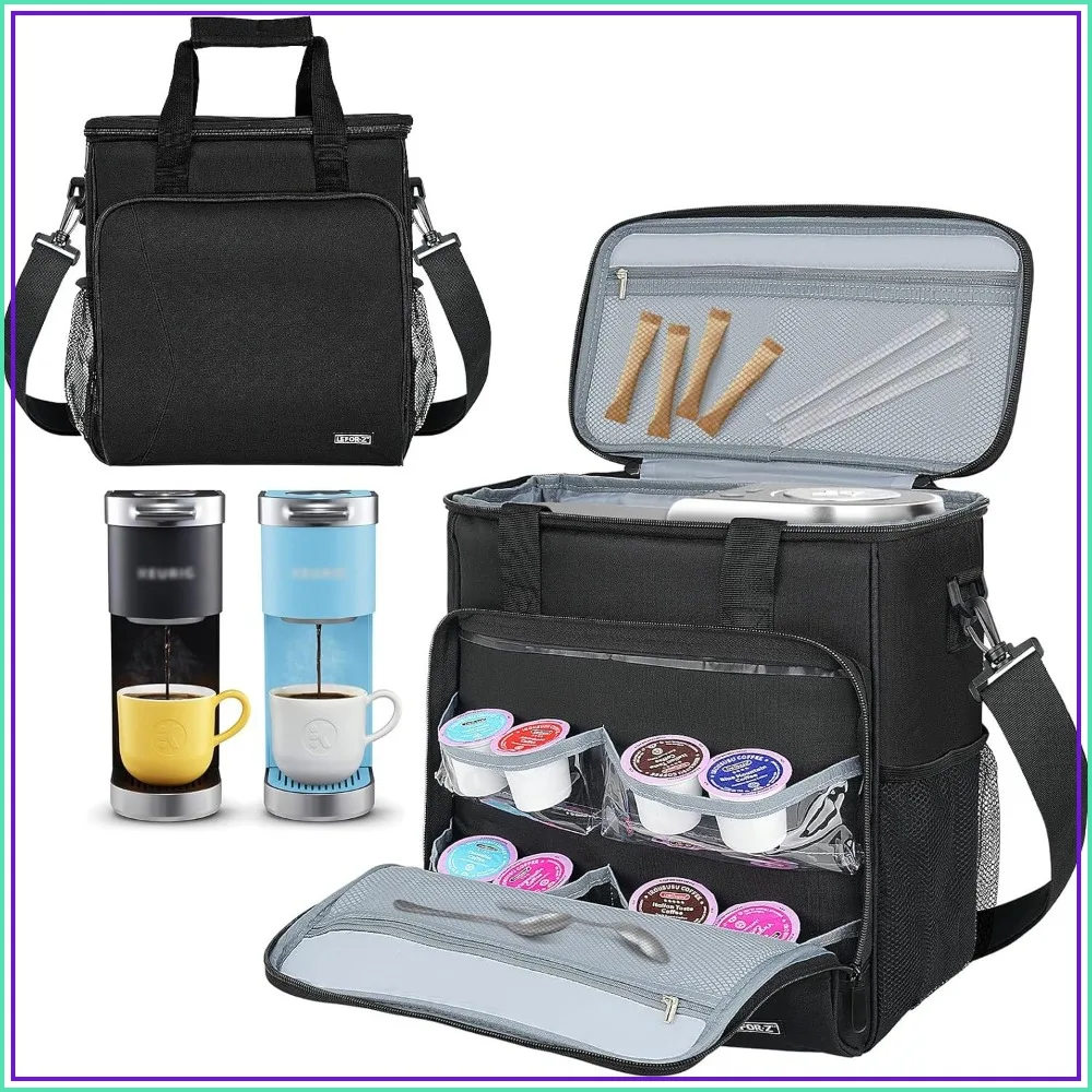 Travel Coffee Maker Carrying Bag Compatible with Keurig K-Mini, Single Serve Coffee Maker Portable Storage Bag with Shoulder Strap
Travel Coffee Maker Carrying Bag Compatible with Keurig K-Mini, Single Serve Coffee Maker Portable Storage Bag with Shoulder Strap