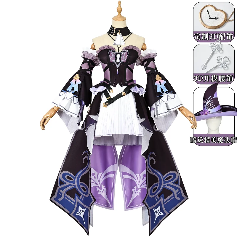 Cosplay Costume High Quality Anime Role Playing Purple Dress Outfit with Wig for Comic Con Party
Cosplay Costume High Quality Anime Role Playing Purple Dress Outfit with Wig for Comic Con Party