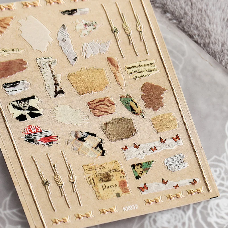 1 Sheet 5D Realistic Thin Distress Rags Tatters Old Paper-cut Painting Rope Adhesive Nail Art Stickers Decals Manicure Charms
1 Sheet 5D Realistic Thin Distress Rags Tatters Old Paper-cut Painting Rope Adhesive Nail Art Stickers Decals Manicure Charms