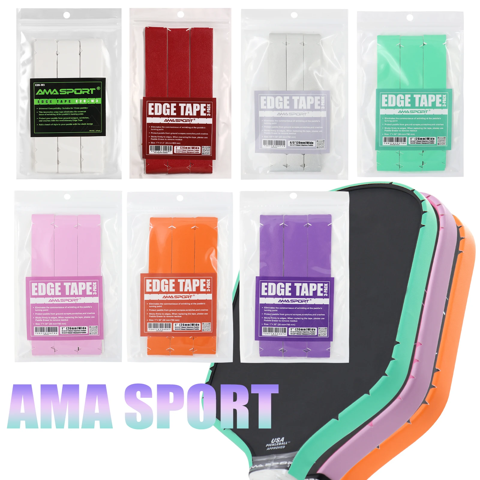 Защитная лента для края ракетки для пиклбола AMASPORT, 13/16/19 мм, разноцветная, из износостойкого материала, для тренировочного оборудования
Защитная лента для края ракетки для пиклбола AMASPORT, 13/16/19 мм, разноцветная, из износостойкого материала, для тренировочного оборудования