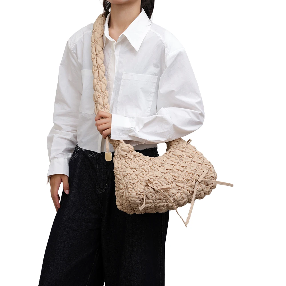 Women Puffer Tote Bag Soft Pleated Tote Bag Large Capacity Fashion Shoulder Bag Quilted Bow Handbag Outdoor Travel Bag
Women Puffer Tote Bag Soft Pleated Tote Bag Large Capacity Fashion Shoulder Bag Quilted Bow Handbag Outdoor Travel Bag