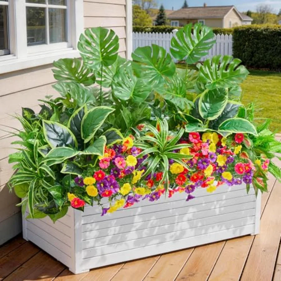 Artificial Plants Outdoor, UV Resistant Fake GreeneryandFlowers with Stems Faux Plant Outside for Front Proch Garden Patio Plan
Artificial Plants Outdoor, UV Resistant Fake GreeneryandFlowers with Stems Faux Plant Outside for Front Proch Garden Patio Plan