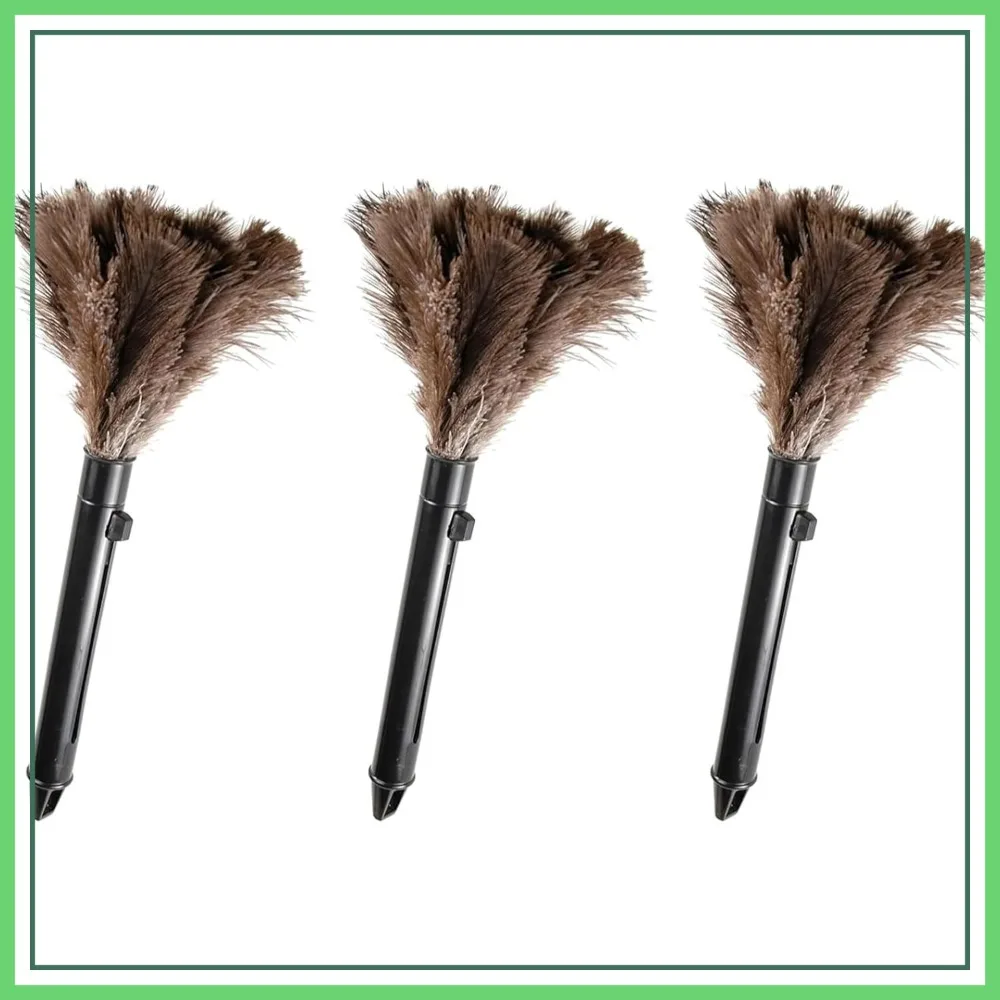 Retractable Feather Duster - Genuine Ostrich Feathers, Anti-Static, Reusable, Eco-Friendly, Handheld Cleaning for Keyboard, Home, Car, Office (10-15 Inches) 3 Pack
Retractable Feather Duster - Genuine Ostrich Feathers, Anti-Static, Reusable, Eco-Friendly, Handheld Cleaning for Keyboard, Home, Car, Office (10-15 Inches) 3 Pack
