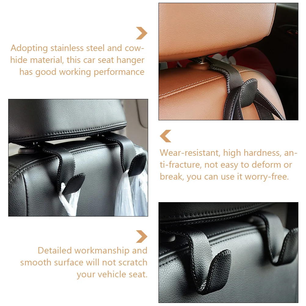 2 pcs Car Seat Hanger Vehicle Backseat Hooks Auto Seat Hooks Heavy Duty Stainless Steel Cowhide Wear-Resistant Anti-Break
2 pcs Car Seat Hanger Vehicle Backseat Hooks Auto Seat Hooks Heavy Duty Stainless Steel Cowhide Wear-Resistant Anti-Break