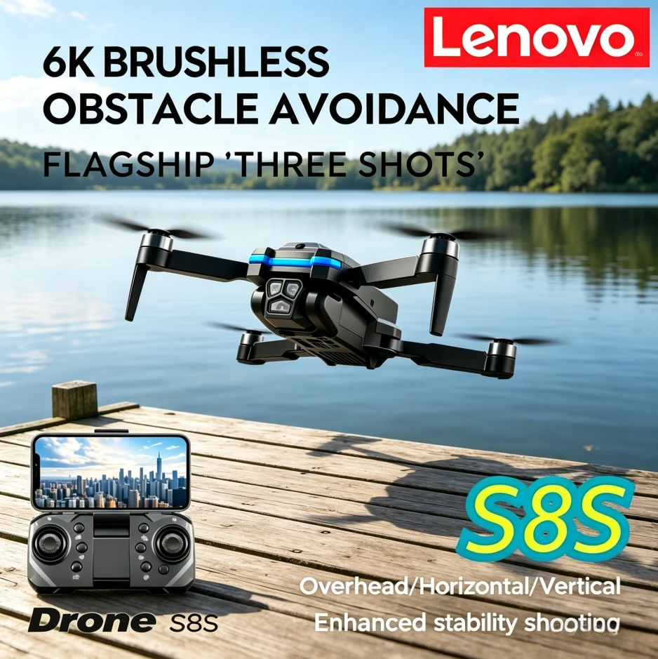 Lenovo S8S Foldable 8K Drone Triple Camera Brushless Motor Obstacle Avoidance Optical Flow Positioning WiFi FPV HD RC Quadcopter
Lenovo S8S Foldable 8K Drone Triple Camera Brushless Motor Obstacle Avoidance Optical Flow Positioning WiFi FPV HD RC Quadcopter