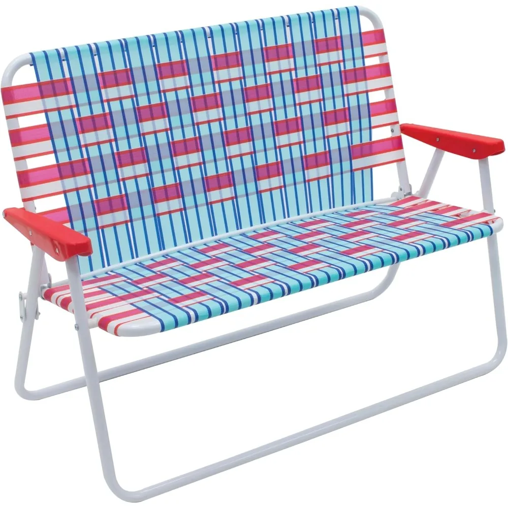 CAMP & GO 16.5" High Seat Outdoor Double Wide Loveseat Web Folding Chair, Blue/Red
CAMP & GO 16.5" High Seat Outdoor Double Wide Loveseat Web Folding Chair, Blue/Red