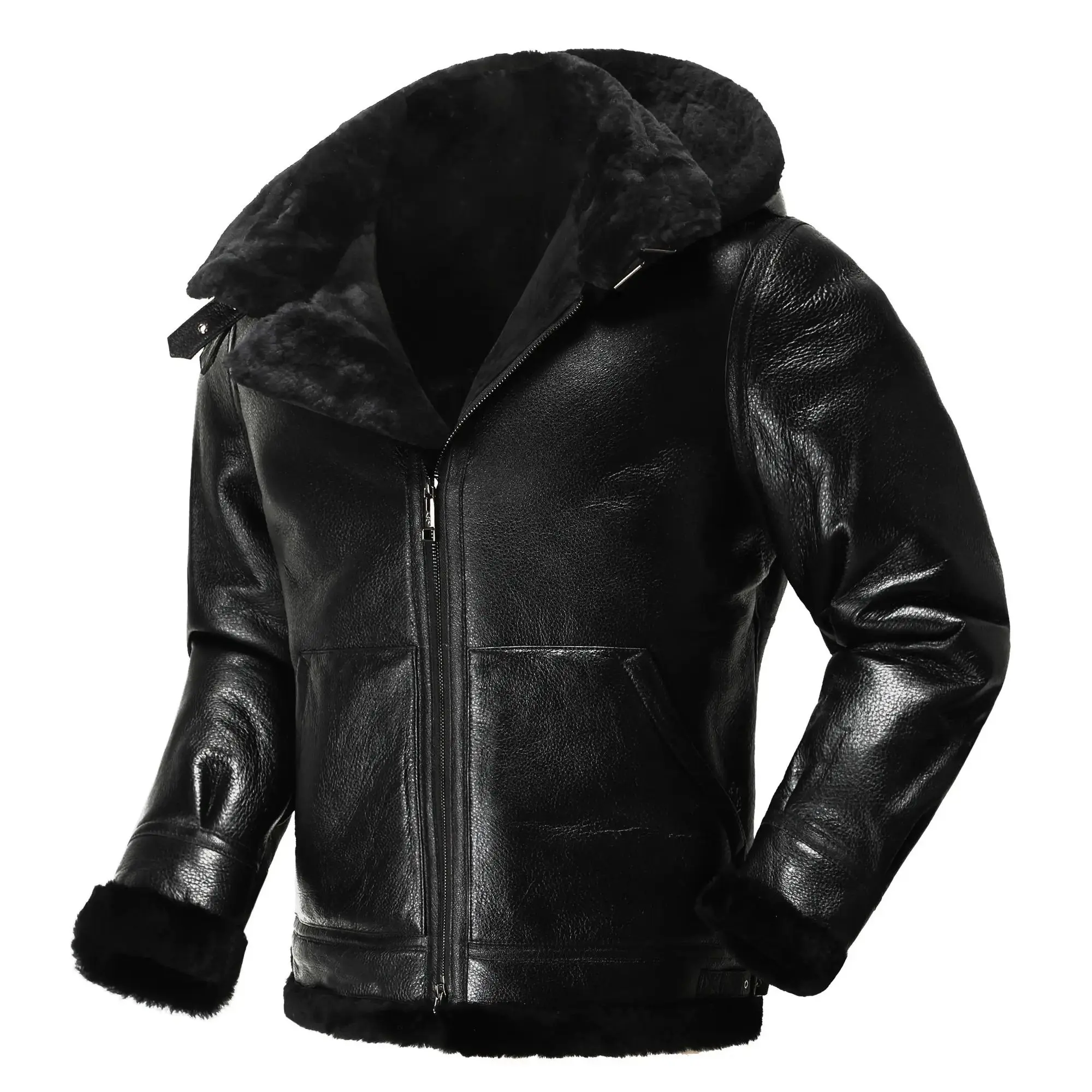 Men's Winter Jacket Real Sheepskin Warm Coat Thickened Wool Eco Fur Leather Black Hood Fashion
Men's Winter Jacket Real Sheepskin Warm Coat Thickened Wool Eco Fur Leather Black Hood Fashion