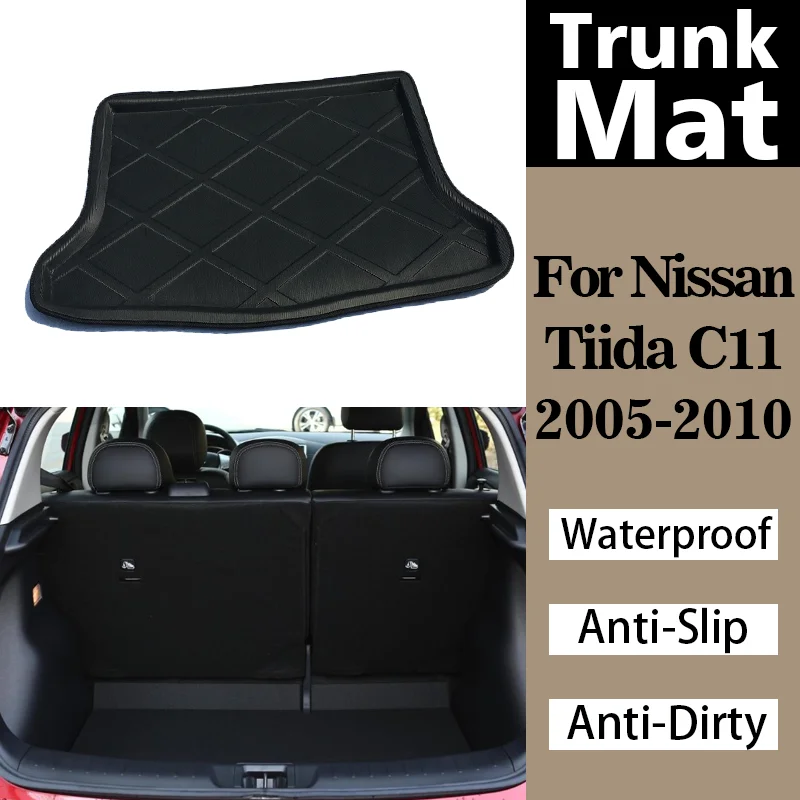 Коврики в багажник автомобиля для Nissan Tiida C11 Hatchback 2005-2010, водонепроницаемый вкладыш, коврик для багажника, противоскользящий, противогрязный
Коврики в багажник автомобиля для Nissan Tiida C11 Hatchback 2005-2010, водонепроницаемый вкладыш, коврик для багажника, противоскользящий, противогрязный