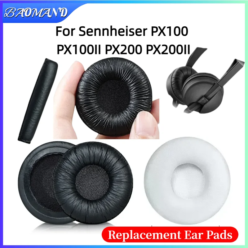 Replacement Protein Leather Ear Pads Cushion Cover Earpads for Sennheiser PX100 PX100II PX200 PX200II Headset
Replacement Protein Leather Ear Pads Cushion Cover Earpads for Sennheiser PX100 PX100II PX200 PX200II Headset