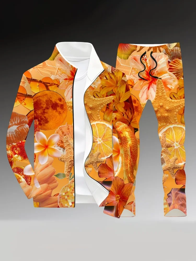 Plus Size Men Vintage Beach Print 2 Pieces Matching Tracksuit Set Zip Up Long Sleeve Jacket Drawstring Jogger Pants Outfit Sets
Plus Size Men Vintage Beach Print 2 Pieces Matching Tracksuit Set Zip Up Long Sleeve Jacket Drawstring Jogger Pants Outfit Sets