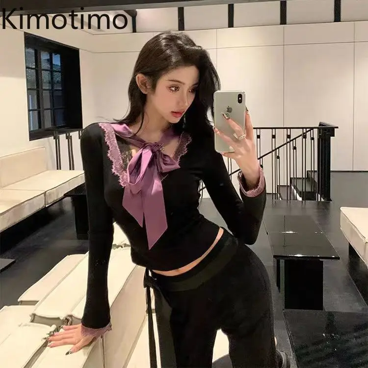 Kimotimo 2025 Spring Spicy Girl Tshirt V Neck Lace Up Bow Waist Slim Fit Bottomed Crop Top Temperament Long Sleeve Sexy Y2k Tees
Kimotimo 2025 Spring Spicy Girl Tshirt V Neck Lace Up Bow Waist Slim Fit Bottomed Crop Top Temperament Long Sleeve Sexy Y2k Tees