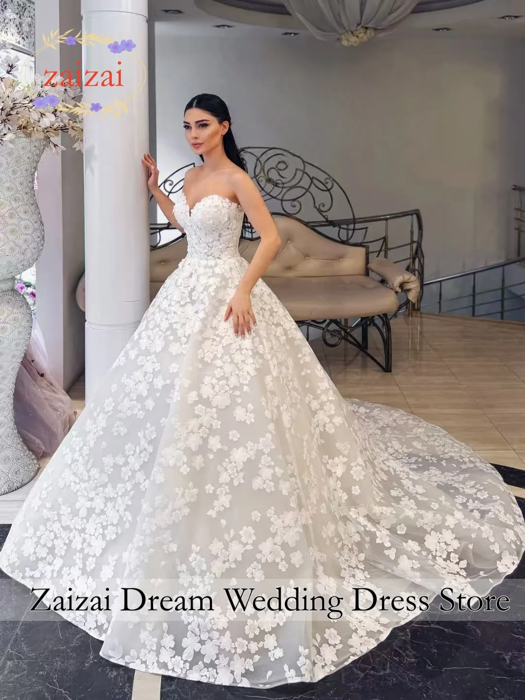 Customized 3D flower decal Wedding Dresses off-shoulder A-line skirt long tail Gowns wedding dress Bridal Gown Vestidos De Novia
Customized 3D flower decal Wedding Dresses off-shoulder A-line skirt long tail Gowns wedding dress Bridal Gown Vestidos De Novia