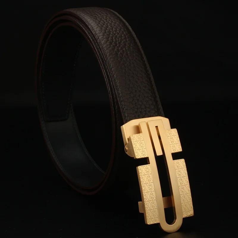 3.5cm Automatic Buckle Genuine Leather Men's Belt - Stainless Steel, Full-Grain Leather, Business Casual Style
3.5cm Automatic Buckle Genuine Leather Men's Belt - Stainless Steel, Full-Grain Leather, Business Casual Style
