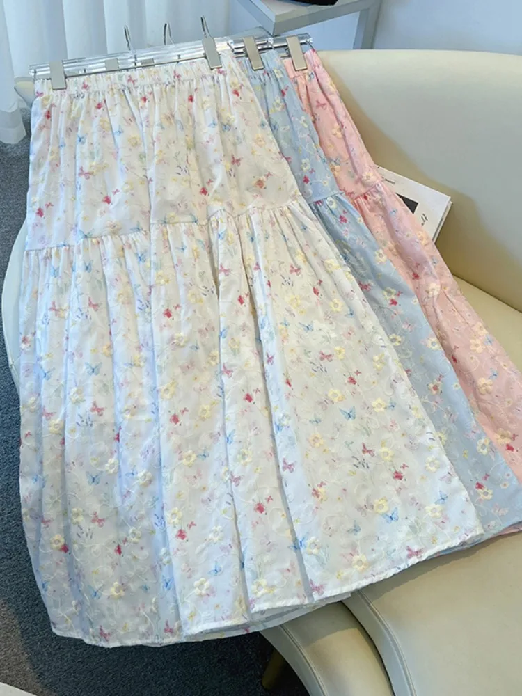 Летняя юбка-миди трапециевидной формы с высокой талией, женские юбки длиной до пола с цветочной вышивкой Dra Ele Long Dres
Летняя юбка-миди трапециевидной формы с высокой талией, женские юбки длиной до пола с цветочной вышивкой Dra Ele Long Dres