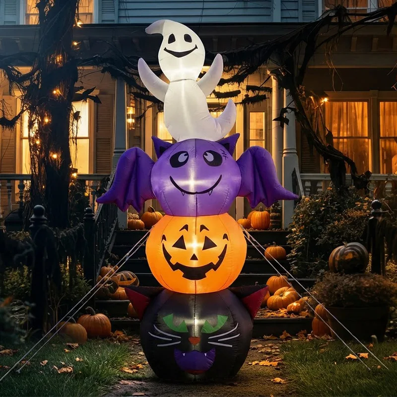 1.8M Halloween Inflatable Ghost Bat Black Cat Pumpkin Stacked Air Mold LED Light Outdoor Yard Party Decoration
1.8M Halloween Inflatable Ghost Bat Black Cat Pumpkin Stacked Air Mold LED Light Outdoor Yard Party Decoration