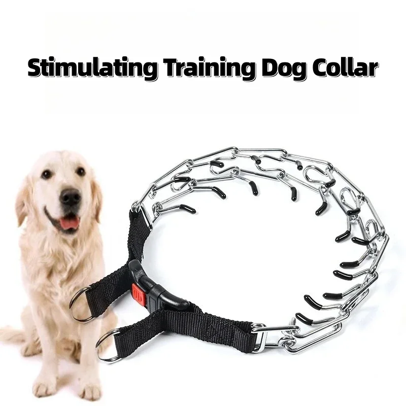 Stimulating Training Dog Collar Detachable Stainless Steel Metal Collar with Rubber Tips and Quick Release Buckle Pet Supplies
Stimulating Training Dog Collar Detachable Stainless Steel Metal Collar with Rubber Tips and Quick Release Buckle Pet Supplies
