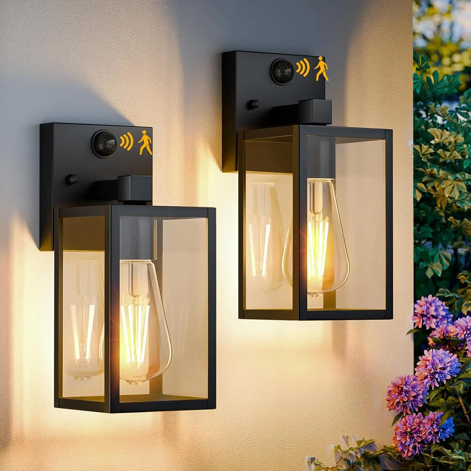 2 Pack Motion Sensor Outdoor Lights, 10.24'' Black Wall Sconce, Waterproof for Porch Garage Entryway
2 Pack Motion Sensor Outdoor Lights, 10.24'' Black Wall Sconce, Waterproof for Porch Garage Entryway