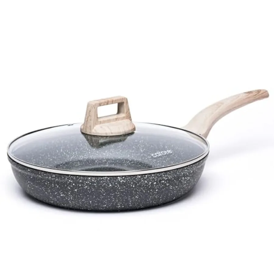 Non Stick Frying Pan Skillet, 8" Nonstick Fry Pan with Glass Lid, Egg Pan Omelet Pans, Granite Cookware, PFOA Free Classic Gran
Non Stick Frying Pan Skillet, 8" Nonstick Fry Pan with Glass Lid, Egg Pan Omelet Pans, Granite Cookware, PFOA Free Classic Gran