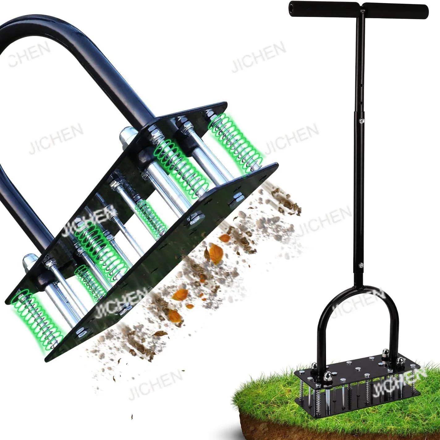 Аэратор для газона и аэратор JC Газонный инструмент — ручной аэратор для газона с 15 шипами, автоматическая конструкция для очистки грязи и листьев, регулируемый
Аэратор для газона и аэратор JC Газонный инструмент — ручной аэратор для газона с 15 шипами, автоматическая конструкция для очистки грязи и листьев, регулируемый