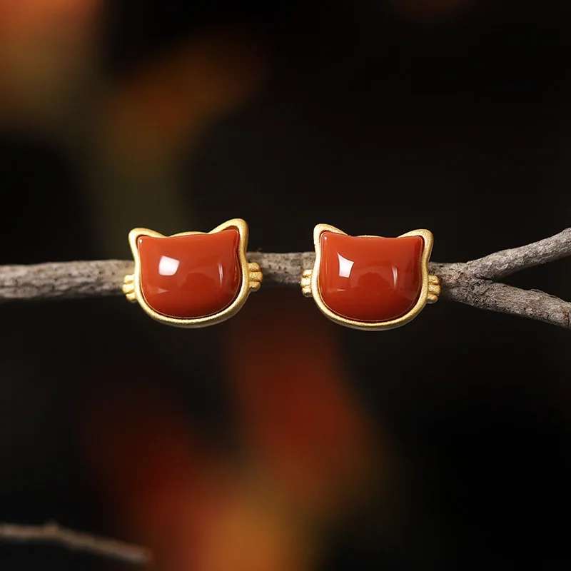 Creative ancient gold craftsmanship fashion sweet cute ear studs new southern red tourmaline earrings for women silver jewelry
Creative ancient gold craftsmanship fashion sweet cute ear studs new southern red tourmaline earrings for women silver jewelry