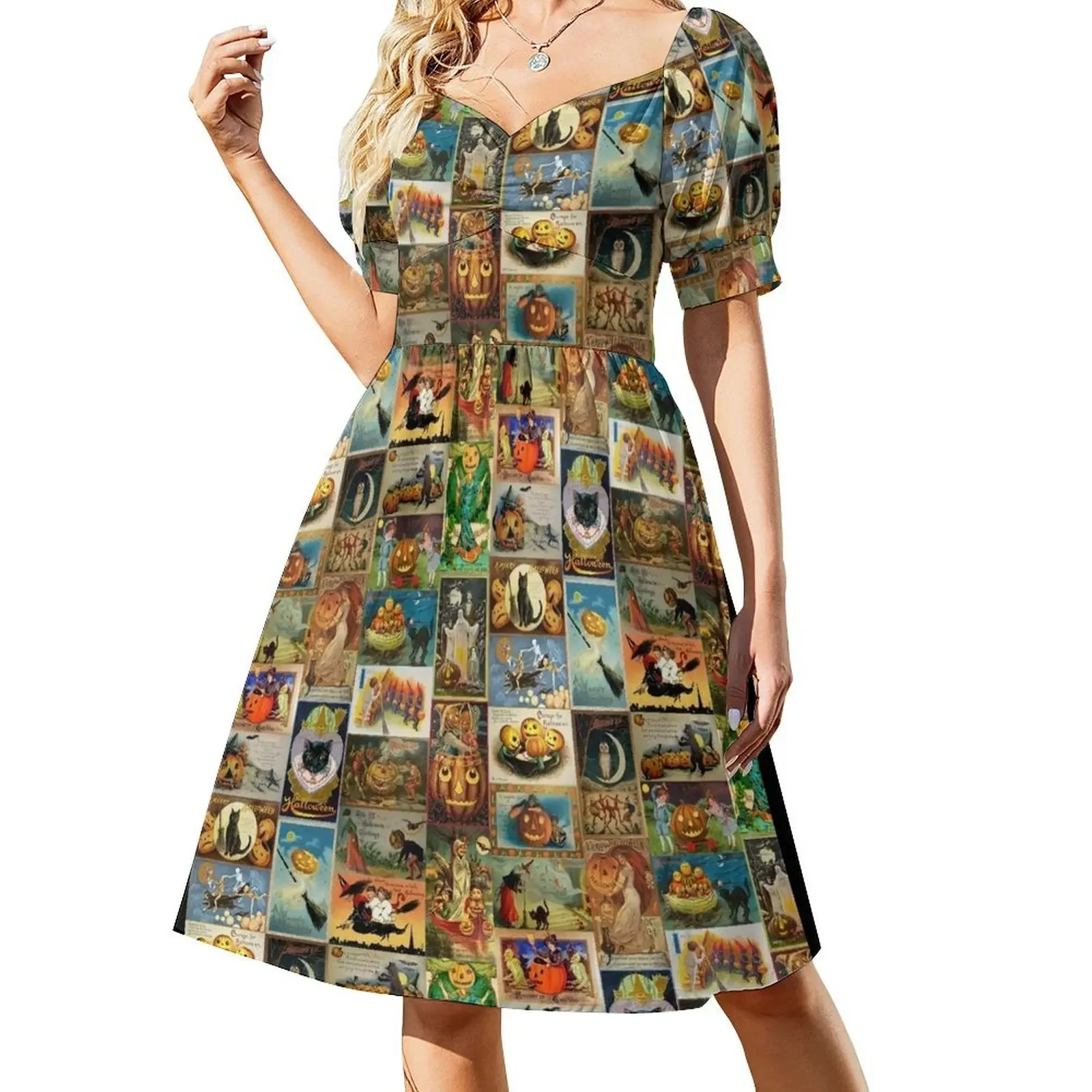 Vintage Halloween Greeting Card Collage Sleeveless Dress Women's dresses Dance dresses women's summer jumpsuit
Vintage Halloween Greeting Card Collage Sleeveless Dress Women's dresses Dance dresses women's summer jumpsuit