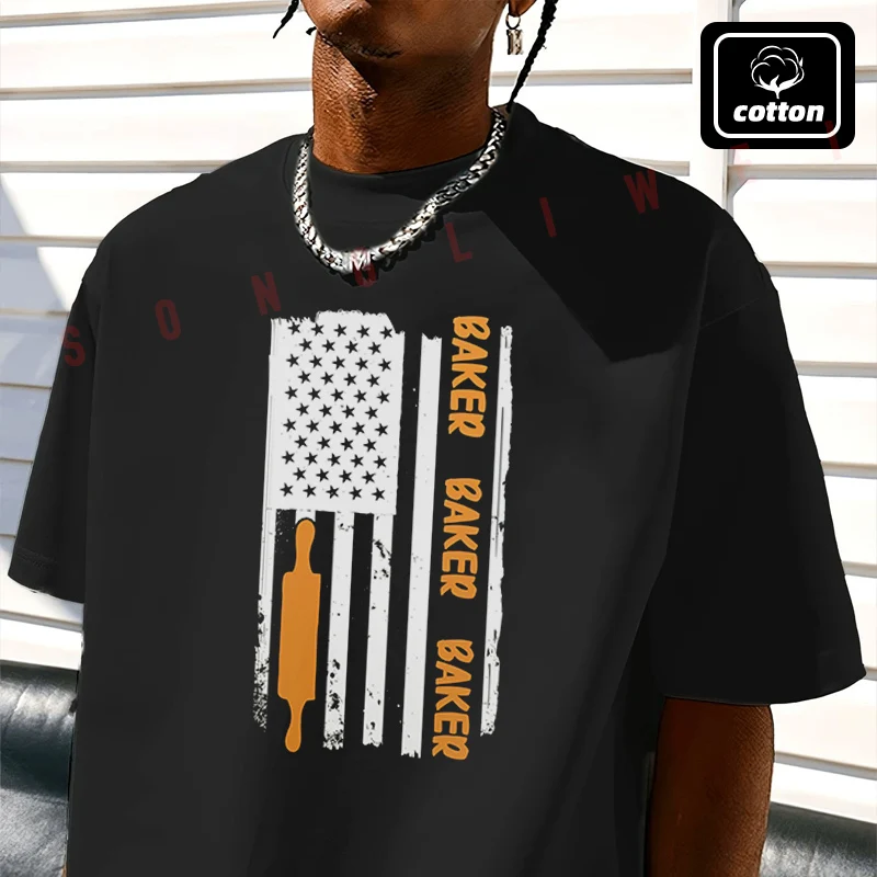 Men's Cotton T-Shirt Motorcycle Baking Bread Baker Bakery Design Tshirt Men's Casual Short Sleeve Tee
Men's Cotton T-Shirt Motorcycle Baking Bread Baker Bakery Design Tshirt Men's Casual Short Sleeve Tee
