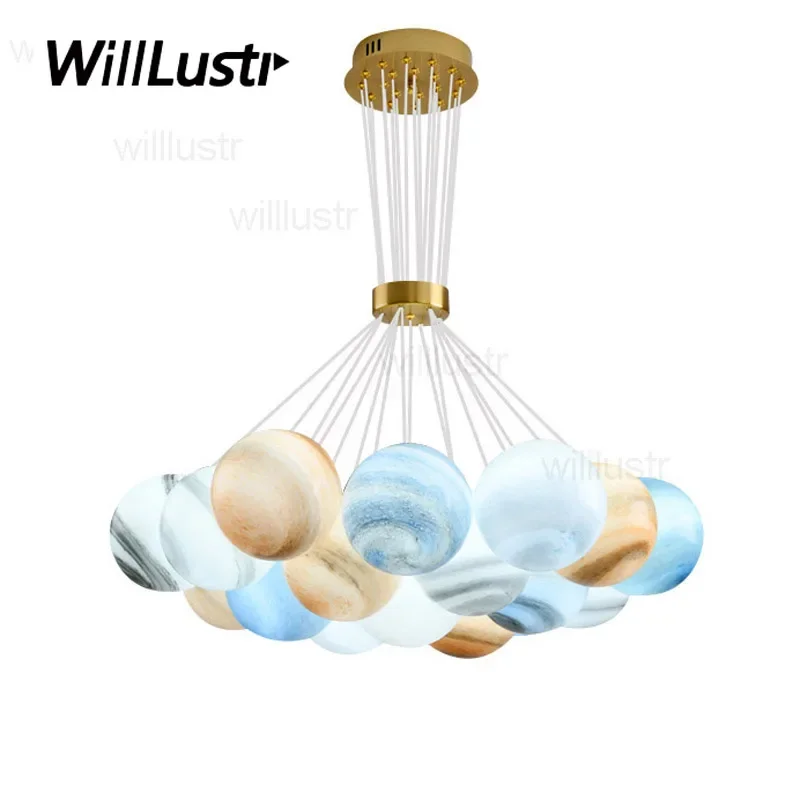 Planet Glass Ball Pendant Lamp Blue Yellow Gray White Globe Suspension Light Hotel Shop Mall Bar Cafe Hanging Ceiling Chandelier
Planet Glass Ball Pendant Lamp Blue Yellow Gray White Globe Suspension Light Hotel Shop Mall Bar Cafe Hanging Ceiling Chandelier