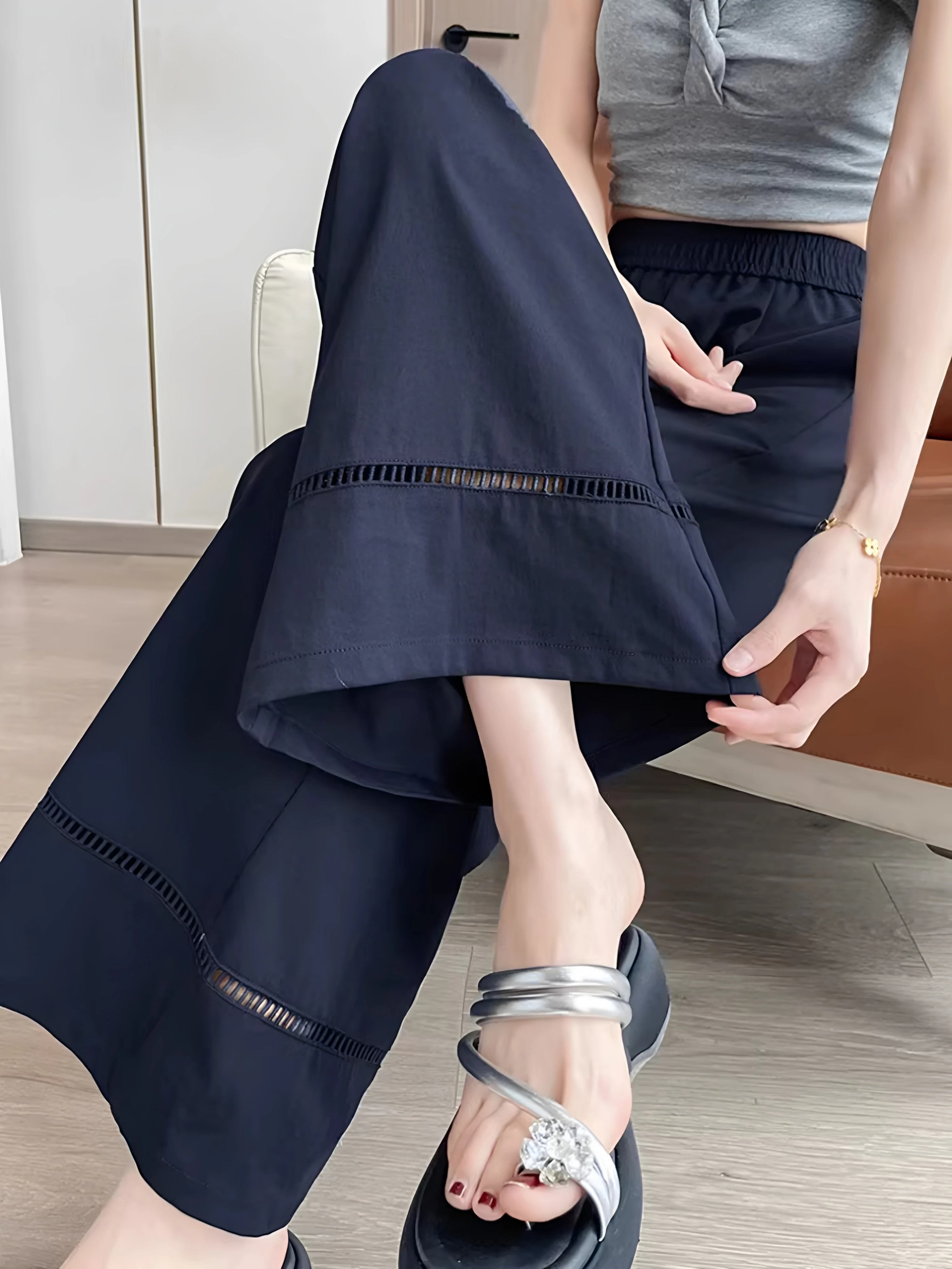 Ice Silk Casual Straight Leg Pants Women's Thin Quick Dry Slim Fit Summer Wide Leg Pants High Waist Loose Fit
Ice Silk Casual Straight Leg Pants Women's Thin Quick Dry Slim Fit Summer Wide Leg Pants High Waist Loose Fit