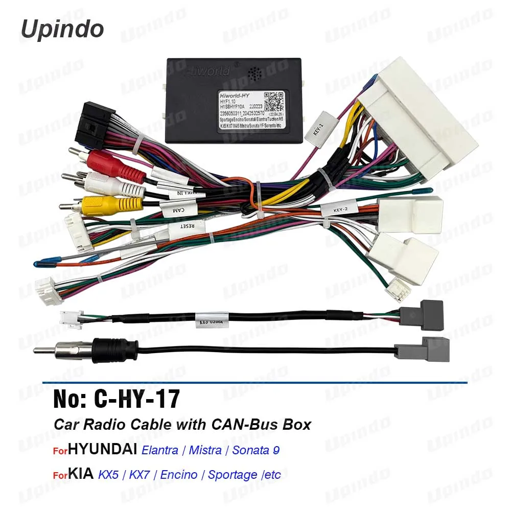 Car Radio Cable CAN Bus Adapter Wiring Harness Power Connector for Hyundai Elantra Mistra Sonata 9 KIA KX5 KX7 Encino Sportage
Car Radio Cable CAN Bus Adapter Wiring Harness Power Connector for Hyundai Elantra Mistra Sonata 9 KIA KX5 KX7 Encino Sportage