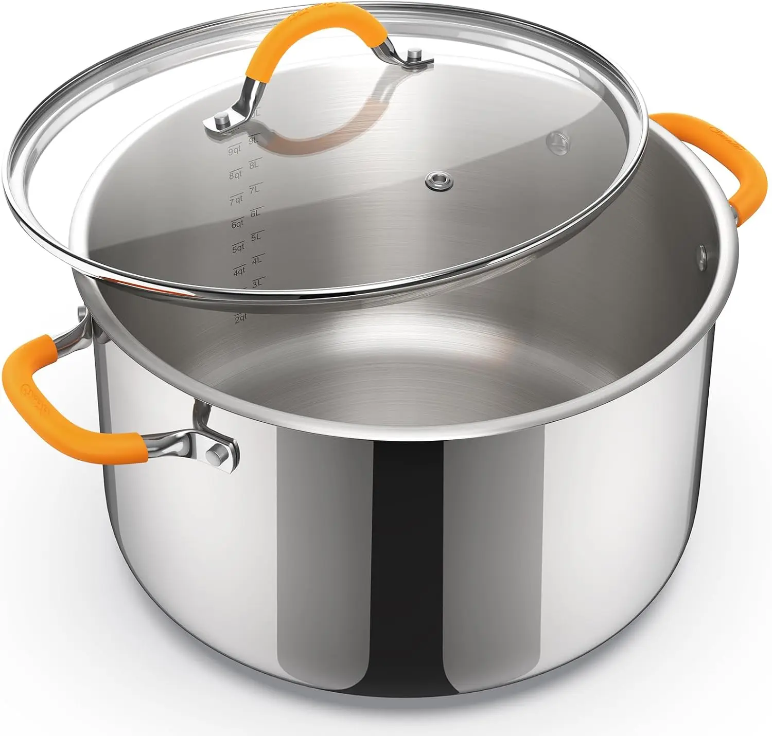 11 Quart Stainless Steel Stock Pot with Lid, Heavy-Duty Induction Compatible for Pasta, Stew & Simmering
11 Quart Stainless Steel Stock Pot with Lid, Heavy-Duty Induction Compatible for Pasta, Stew & Simmering