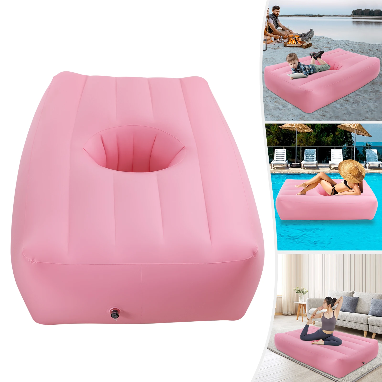 72*40In Pink PVC Inflatable Post Surgery Recovery Bed with Hole and Electric Air Pump Beach for Trips, Poolside, Camping
72*40In Pink PVC Inflatable Post Surgery Recovery Bed with Hole and Electric Air Pump Beach for Trips, Poolside, Camping