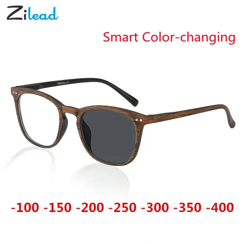 Zilead Smart Color-changing Finished Myopia Glasses Imitation Wood Nearsighted Sunglasses For Women&Men Minus Eyeglasses 0~-4.0
Zilead Smart Color-changing Finished Myopia Glasses Imitation Wood Nearsighted Sunglasses For Women&Men Minus Eyeglasses 0~-4.0