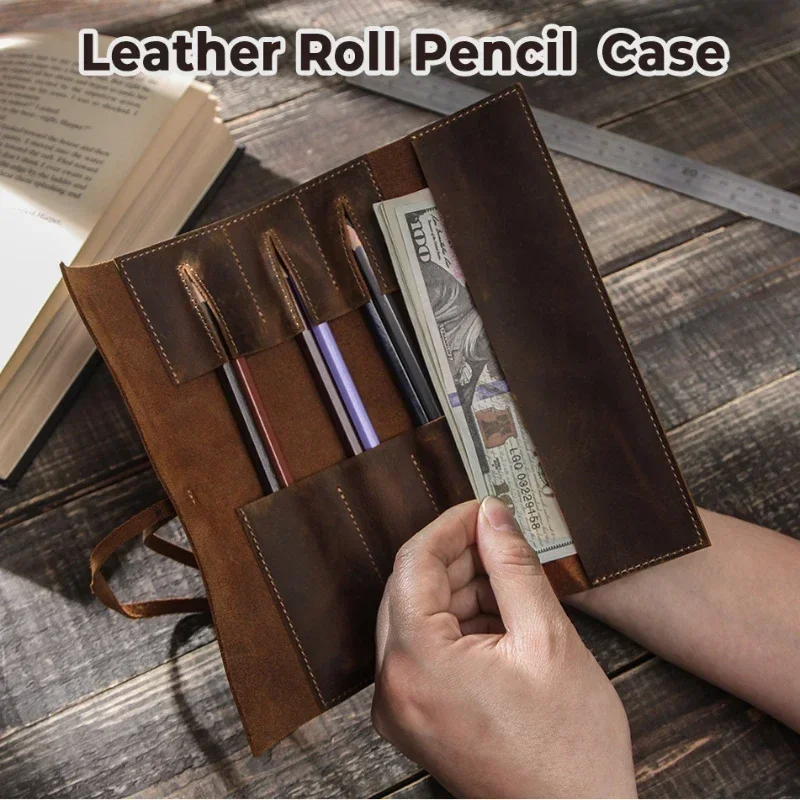 High-capacity Bundled Leather Pencil Bag Multifunctional Pen Case Pouch Holder for Writing Stationery School Office Supplies
High-capacity Bundled Leather Pencil Bag Multifunctional Pen Case Pouch Holder for Writing Stationery School Office Supplies