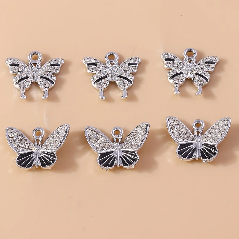 20pcs Fashion Crystal Metal Flying Butterfly Charms Pendants for Making Earrings Necklaces Bracelets DIY Crafts Jewelry Findings
20pcs Fashion Crystal Metal Flying Butterfly Charms Pendants for Making Earrings Necklaces Bracelets DIY Crafts Jewelry Findings