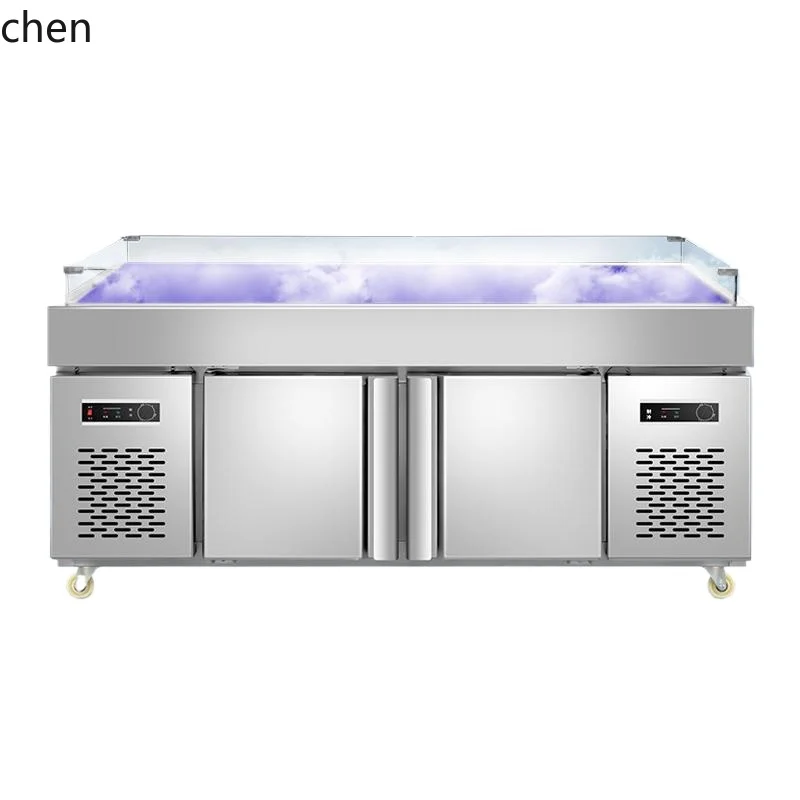 HTT stainless steel seafood ice buffet fruit fishing display chilled platform supermarket a la carte fresh-keeping cabinet
HTT stainless steel seafood ice buffet fruit fishing display chilled platform supermarket a la carte fresh-keeping cabinet