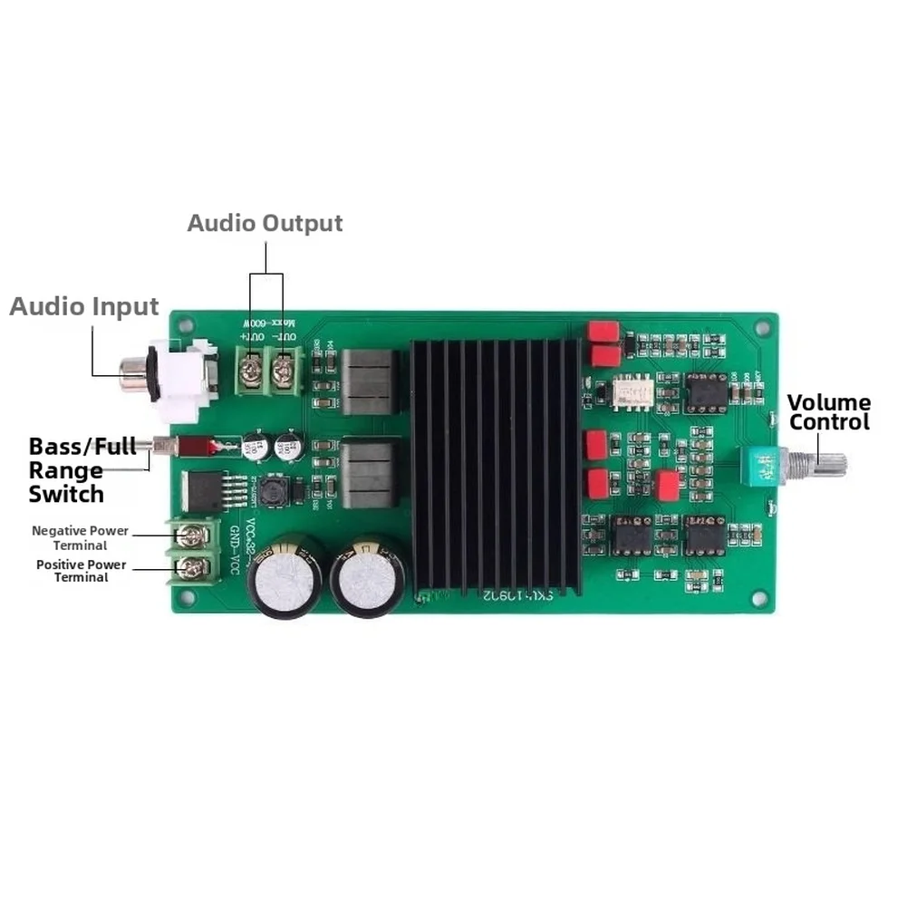 High Power Audio Board Audio Board As The Picture Class D Subwoofer Amp 600W Output Power One-button Mode Switch
High Power Audio Board Audio Board As The Picture Class D Subwoofer Amp 600W Output Power One-button Mode Switch