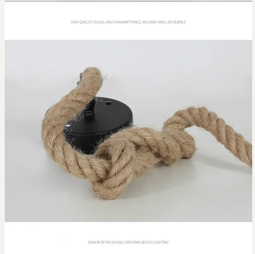 Стеклянный магазин одежды, винтажный лофт, американская люстра из пеньковой веревки, креативный бар, освещение столовой, гостиная, люстра
Стеклянный магазин одежды, винтажный лофт, американская люстра из пеньковой веревки, креативный бар, освещение столовой, гостиная, люстра