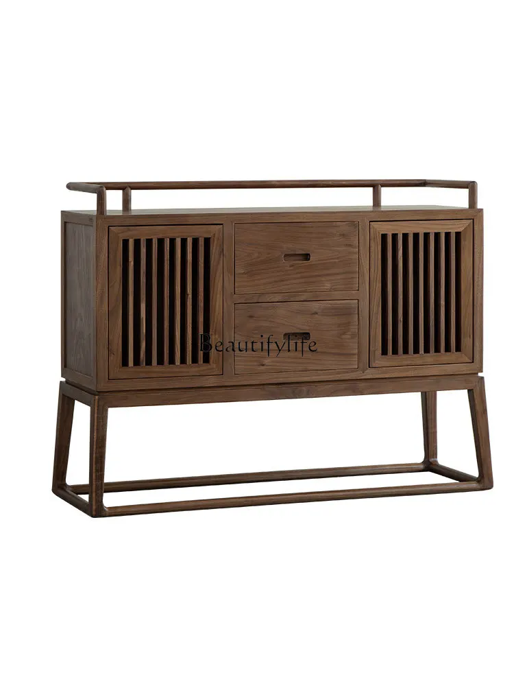 Chinese-style entrance cabinet Solid wood incense case Zen-style entrance platform New Chinese walnut
Chinese-style entrance cabinet Solid wood incense case Zen-style entrance platform New Chinese walnut