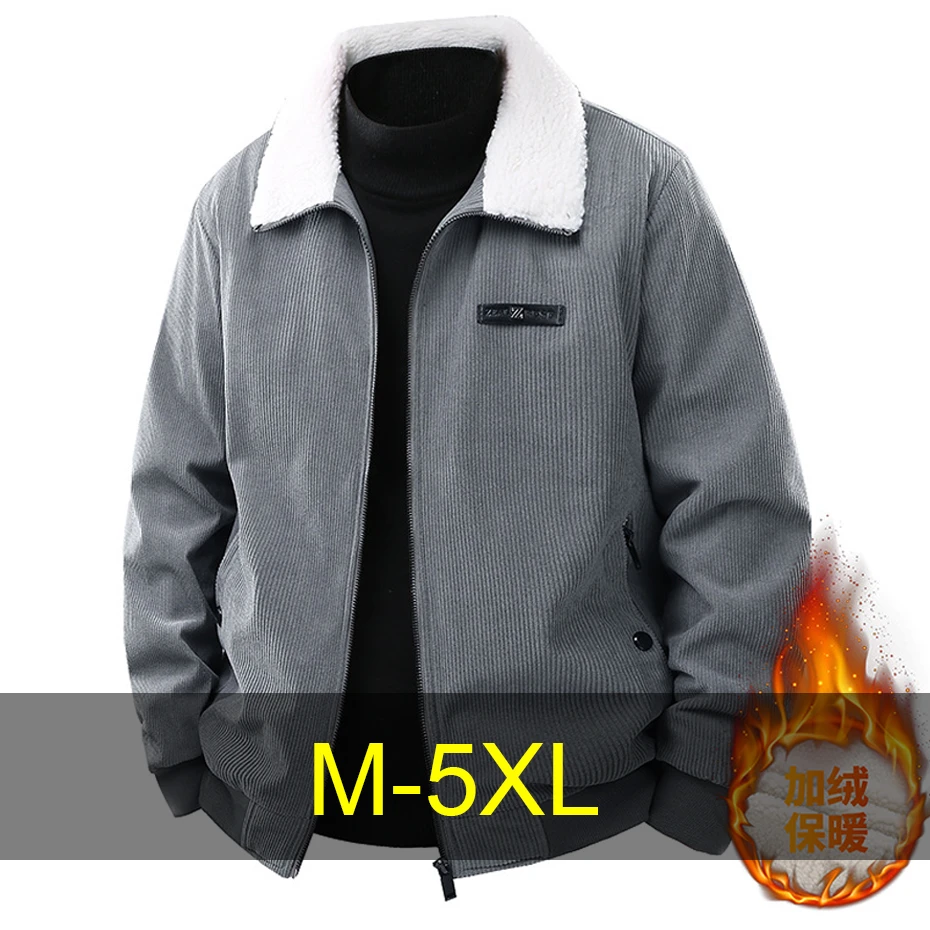 Autumn Winter Corduroy Jacket Men Fleece Jacket Coat Male Fashion Casual Solid Color Jacket Bing Size 5XL
Autumn Winter Corduroy Jacket Men Fleece Jacket Coat Male Fashion Casual Solid Color Jacket Bing Size 5XL