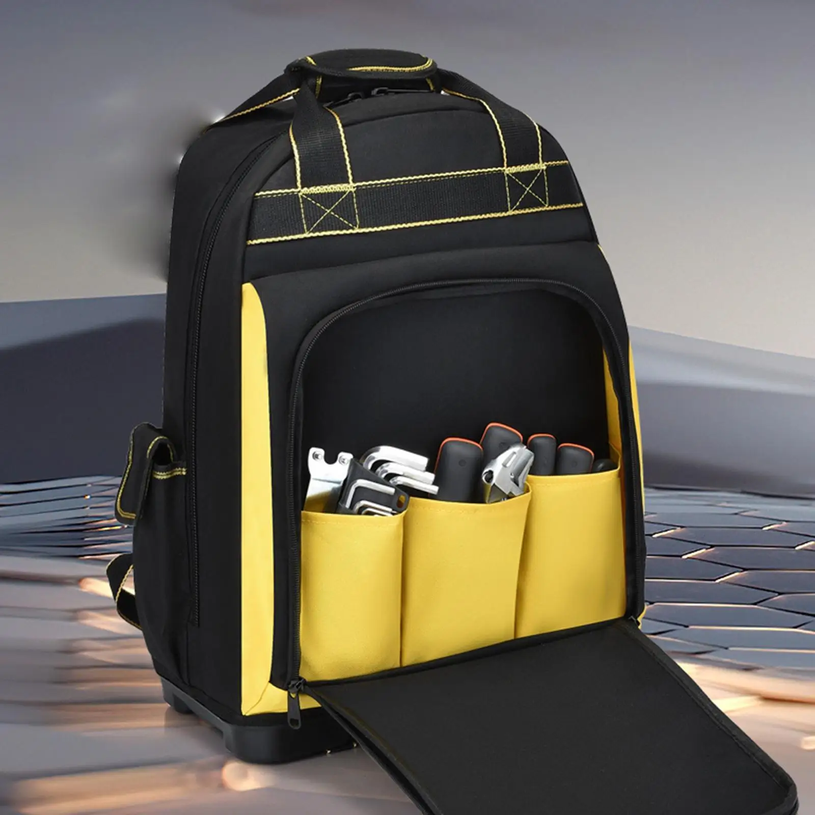 Рюкзак для инструментов из ткани Оксфорд, сумка для инструментов для хранения строительных сантехников
Рюкзак для инструментов из ткани Оксфорд, сумка для инструментов для хранения строительных сантехников