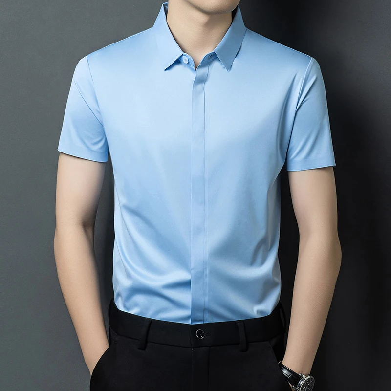 Men Summer High End Shirts Luxury Fashion Casual Versatile Shirt Men Breathable Solid Color Business Tops Men Stylish Daily Wear
Men Summer High End Shirts Luxury Fashion Casual Versatile Shirt Men Breathable Solid Color Business Tops Men Stylish Daily Wear