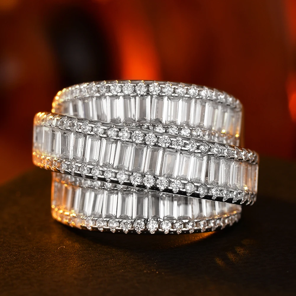 925 Sterling Silver Women Ring Triple Row Cubic Zirconia Hip Hop Vintage Fashion Elegant Lightweight Luxury Versatile
925 Sterling Silver Women Ring Triple Row Cubic Zirconia Hip Hop Vintage Fashion Elegant Lightweight Luxury Versatile