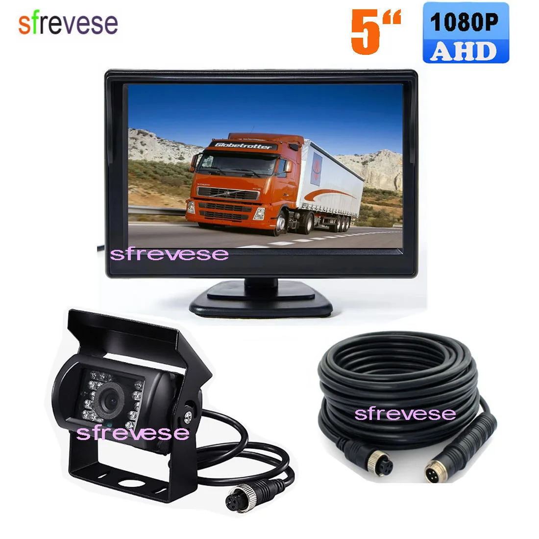 5" AHD Car Rear View Monitor Waterproof AHD 1080P 18 LED IR 4Pin Reversing Parking Backup Camera For Bus Truck Kit
5" AHD Car Rear View Monitor Waterproof AHD 1080P 18 LED IR 4Pin Reversing Parking Backup Camera For Bus Truck Kit