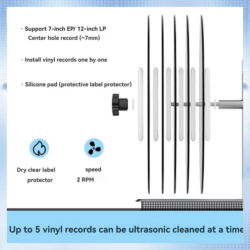 BA-Vinyl Cleaner Bracket Adjustable Bracket 5 Sheets Cleaned Same Time For Record Stand Record Care US Plug
BA-Vinyl Cleaner Bracket Adjustable Bracket 5 Sheets Cleaned Same Time For Record Stand Record Care US Plug