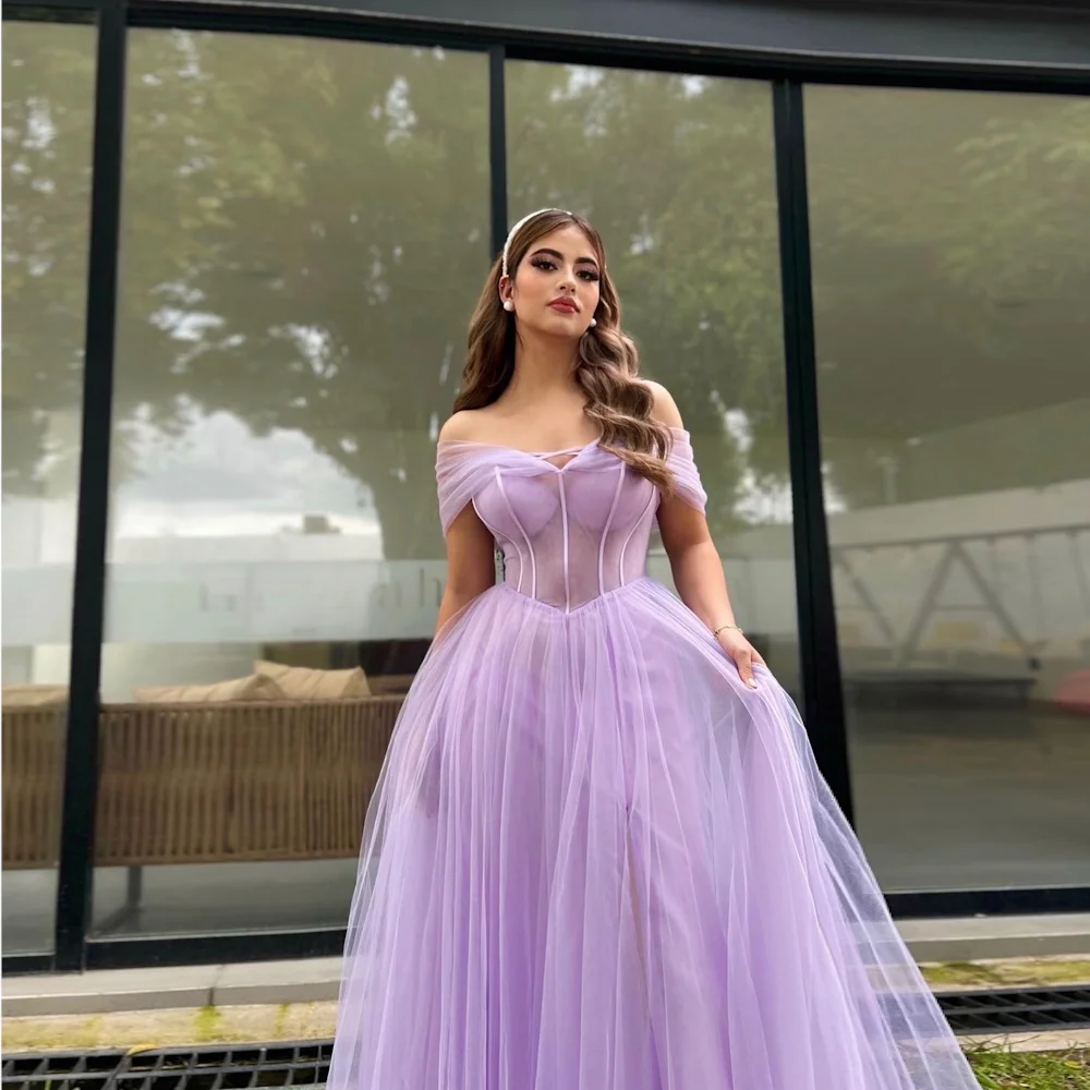Mignon Tulle Off-the-shoulder Neckline A-line Ruffle Prom Gown Floor-length Formal Elegant Evening Party Dress for Women 2023
Mignon Tulle Off-the-shoulder Neckline A-line Ruffle Prom Gown Floor-length Formal Elegant Evening Party Dress for Women 2023