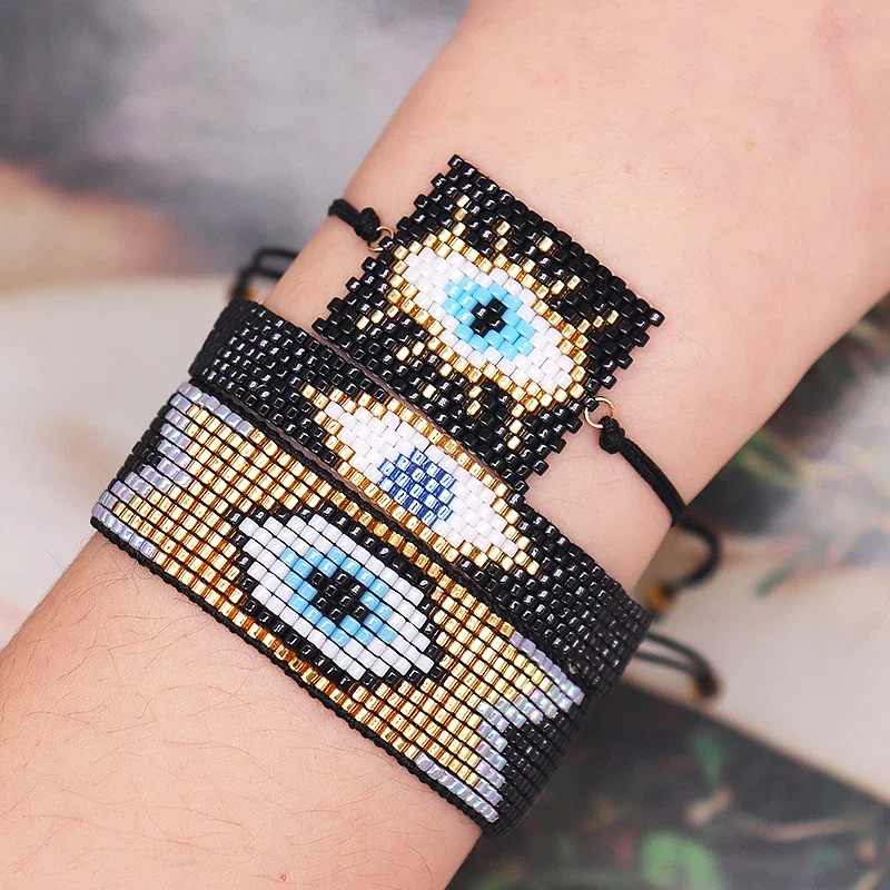 ALIYA Bohemian Bracelets Evil Eye Miyuki Beads Jewellery Adjustable Handmade Braided Jewelry Party Gifts Wholesale
ALIYA Bohemian Bracelets Evil Eye Miyuki Beads Jewellery Adjustable Handmade Braided Jewelry Party Gifts Wholesale