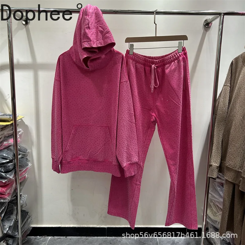 High Street осенний женский комплект из двух предметов с бриллиантами, свободный пуловер с длинными рукавами и капюшоном + повседневные прямые брюки с эластичной резинкой на талии
High Street осенний женский комплект из двух предметов с бриллиантами, свободный пуловер с длинными рукавами и капюшоном + повседневные прямые брюки с эластичной резинкой на талии