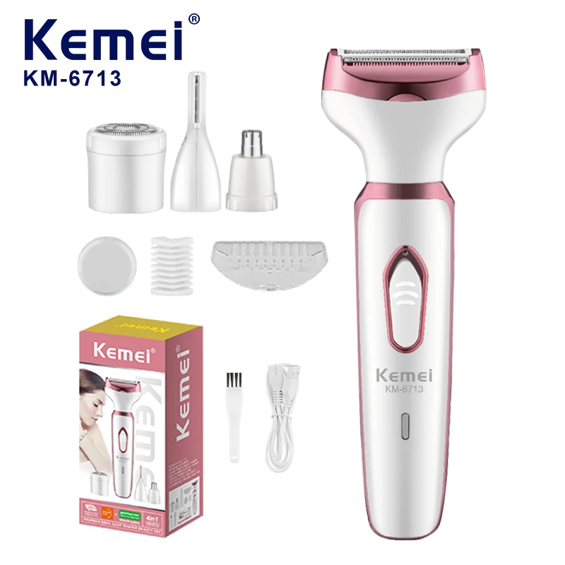 Kemei 6713 Электробритва/брови/губы/триммер для волос в носу для женщин 4 в 1 портативный триммер для волос в бикини для тела удаление волос на лице
Kemei 6713 Электробритва/брови/губы/триммер для волос в носу для женщин 4 в 1 портативный триммер для волос в бикини для тела удаление волос на лице